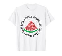 Palestine Watermelon Calligraphy Palestinian Solidarity T-Shirt
