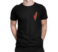 Palestine Watermelon Men's T-Shirt, black, L