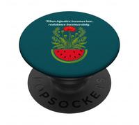 Palestine Watermelon Poppies Palestinian Solidarity Justice PopSockets Adhesive PopGrip