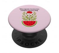 Palestine Watermelon Poppy Palestinian Solidarity Justice PopSockets Adhesive PopGrip