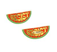 Palestine Watermelon Resist Label Pins - Patriotic Palestinian Badge Pins for Cultural Pride & Resistance, 2 Pcs, Metal, agate