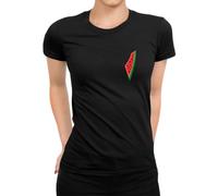 Palestine Watermelon Women's T-Shirt, black, XXL