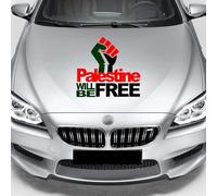 Palestine Will be Free - Freedom - Car Bumper/Bonnet/Window Vinyl Decal Sticker (3 Colour, Large - 55x59CM)
