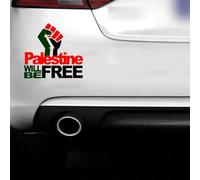 Palestine Will be Free - Freedom - Car Bumper/Bonnet/Window Vinyl Decal Sticker (3 Colour, Small - 13x14CM)