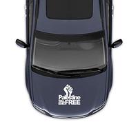 Palestine Will be Free - Freedom - Car Bumper/Bonnet/Window Vinyl Decal Sticker (White, Large - 55x59CM)