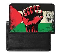 Palestinian Flag Fist Human Rights Passport Holder Travel Wallet Cover Case with Card Slot Organiser for Men Women
