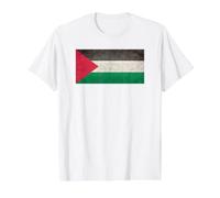 Palestinian Flag of Palestine Grungy Style Value Graphic T-Shirt, Men, White, M