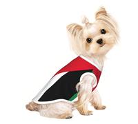 Palestinian flag print Dog Shirts for Small Dogs Stretchy T-Shirts Lightweight Tank Top Sleeveless Striped Vest