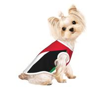 Palestinian flag Print Lightweight Dog Vest, Cat Sleeveless Shirt, Breathable Mesh Design for Summer Walking and Play