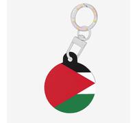 Palestinian Flag Print Round Acrylic Pet Tag, Dog Neck Pendant Tags for Pets Circular Dog Cat Collar Name Tags