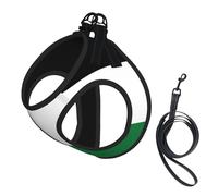 Palestinian flag printing Puppy Harness, Dog Harness and Leash Set, Soft Mesh Reflective Breathable Lightweight Vest-Style