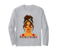 Palestinian Girl Palestine Flag Palestinian Girlfriend Wife Long Sleeve T-Shirt