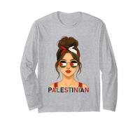 Palestinian Girl Palestine Flag Palestinian Girlfriend Wife Long Sleeve T-Shirt