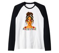 Palestinian Girl Palestine Flag Palestinian Girlfriend Wife Raglan Baseball Tee