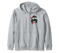 Palestinian Girl Palestine Flag Proud Palestinian Woman Zip Hoodie