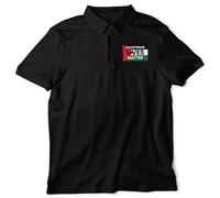 Palestinian Lives Matter Polo Shirt - Black - Mens - 2XL - Free Gaza Palestine Flag T-Shirt - Palestine Freedom Politics Slogan Tee for Gaza Supporters