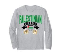 Palestinian Pride Coat of Arms Flag for Men Women. Long Sleeve T-Shirt