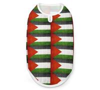 Palestinian Retro Flag Dog Clothes Fashionable Sleeveless Pet Vest Puppy Breathable Shirts for Small Medium Dogs Cat XL