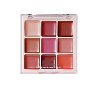Palette à Lèvres pour Femmes - Make-up Brillant à Lèvres 9 Couleurs - Cosmetics Résistant à l'Eau Longue Durée Hydratant Mat Non Collant pour les Jeunes Filles Pour Fêtes et Usage