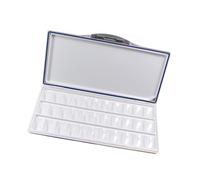 Palette Box with Lid, 33 Well Paint Mixing Tray, Resin Palette Case with Flat Mixing Area for Art Class and Studio Work
