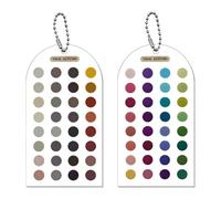 Palette Card - 10x5x0.3cm Color Analysis Template Card | Acrylic 60+ Color Matcher, Double Sided Shade Guide, Makeup Palette, Clothing Coordination Tool for Smart Outfit Planning Shopping Trips