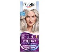 Palette Intensive Color Creme Long-lasting cream hair dye 12-21 Silver Ash Blonde Make the hair smooth, soft and with a stunning shine 110 ml. x 2 (Pack of 2)