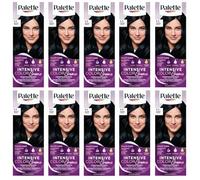 Palette Intensive Colour Cream 1-1 (C1) Sapphire Black Hair Colour, Full Box, with English Instruction Leaflet (Pack of 10)