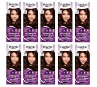 Palette Intensive Colour Cream 3-68 (R2) Dark Mahogany Hair Colour - Full Box - with English Instruction Leaflet (Pack of 10)