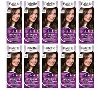 Palette Intensive Colour Cream 4-0 (N3) Medium Brown Hair Colour - Full Box - with English Instruction Leaflet (Pack of 10)