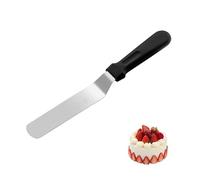 Palette Knife, 27 cm Angled Stainless Steel Offset Spatula, Professional Cake Spatula Knife Baking, Multi-Purpose Thickened Icing Spatula, for Baking, Home, Bakery, Kitchen Pastry (Black)
