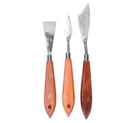 Palette Knife Set Versatile Stainless Steel Blades for Mixing and Scraping, 3 Piece Oil Painting Knife for Ceramic Pottery, Wall Decoration