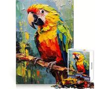 Palette Parrot Painting 1000 Pieces Jigsaw Puzzles for Adults Brain Challenge Toy Indoor Play Precise Cut Fine Art Piece (50x75cm)