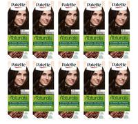 Palette Permanent Naturals Colour Cream 3-0 (800) Dark Brown Hair Colour - Full Box - with English Instruction Leaflet (Pack of 10)