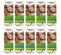 Palette Permanent Naturals Colour Cream 8-0 (300) Light Blonde Hair Colour - Full Box - with English Instruction Leaflet (Pack of 10)