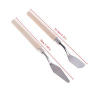 Palette Spatula 2Pcs Artist Metal Knives Set Color Blending Accessory for Applying Oil Acrylic Epoxy Pouring Paint Oil Painting Scraper Stainless Steel Paint Mixing