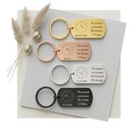 PaletteVisualsUk Personalized The Moment You Became My Daddy Keychain - Custom New Parent Gift with Baby Name, Birth Date & Time - New Dad Keepsake, Stainless Steel Keyring