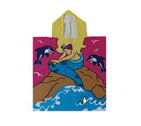 Palgrave Ltd Children's Mermaid Shark Beach Bath Towel with Hooded Poncho (Mermaid Poncho Towel)