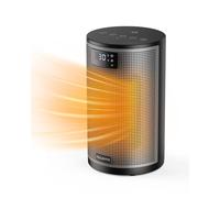 PALINTH Electric Heater 1500W Space Silent Heaters for Home Low Energy, 4 Modes Portable Ceramic Fan Heater with Thermostat, Overheat & Tip Over Protection, 8H Timer, for Bedroom Indoor Use (Grey)