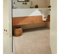 Palio By Karndean Beige & Taupe Calacatta Stone Effect Embossed Luxury Vinyl Click Tile, 2.74M²
