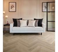 Palio By Karndean Beige & Taupe Oak Effect Embossed Herringbone Luxury Vinyl Click Planks, 1.95M²