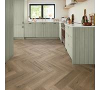 Palio By Karndean Mid Brown Oak Effect Embossed Herringbone Luxury Vinyl Click Planks, 1.95M²