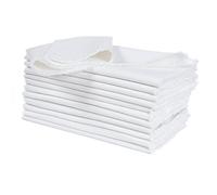 Palisa Rustic Fringe Cloth Napkins Set of 12 - Soft & Durable Frayed Dinner Napkin for Spring Wedding Birthday Parties | Farmhouse Table Linen for Everyday Use Family Dinners, 18x18 Inch - White