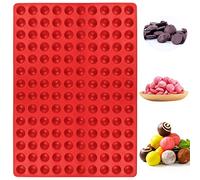 Palksky 140-Cavity Small Round Silicone Semi Sphere Gummy Candy Molds for Chocolate Truffles, Jelly, Candy, Ganache, Caramel, Pet Treats, Baking