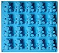 Palksky 20 Cavity Large Gummy Bear Mold/Big Bear Crayon Mold for Brownie Muffin Chocolate Ganache Jelly Pralines Caramels Candy Soap Bar Bath Bomb Mould