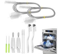 Palksky Dishwasher Cleaner Brush Kit, Dishwasher Cleaning Accessories, 2Pack 6PCS Dish Washer Deep Cleaner Brush - Flexible Tubes Brush, Crevice Brush, Air Gap Brush