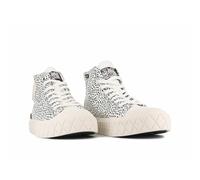 Palla Ace Mid Fest High Top Trainers white with black polka dots