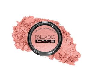 Palladio Baked Blush, Highly Pigmented Shimmery Formula, Easy to Blend and Highly Buildable, Apply Dry for a Natural Glow or Wet for a Dramatic Luminous Look, Long Lasting for All day Wear, Rosey