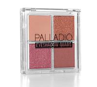 Palladio Eyeshadow Quad Velvety Pigmented Blendable Palette, Gossip Girl | Matte, Metallic and Shimmer Finishes, Creamy Formula, Four Way Quad Eye Shadow Palette, Talc-Free