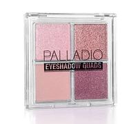 Palladio Eyeshadow Quads, Velvety Pigmented Blendable Matte, Metallic & Shimmer Finishes, Creamy Formula, Four Way Quad Eye Shadow Palette, Talc-Free (Girly)
