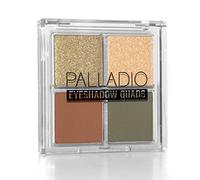 Palladio Eyeshadow Quads, Velvety Pigmented Blendable Matte, Metallic & Shimmer Finishes, Creamy Formula, Four Way Quad Eye Shadow Palette, Talc-Free (Gold Digger)